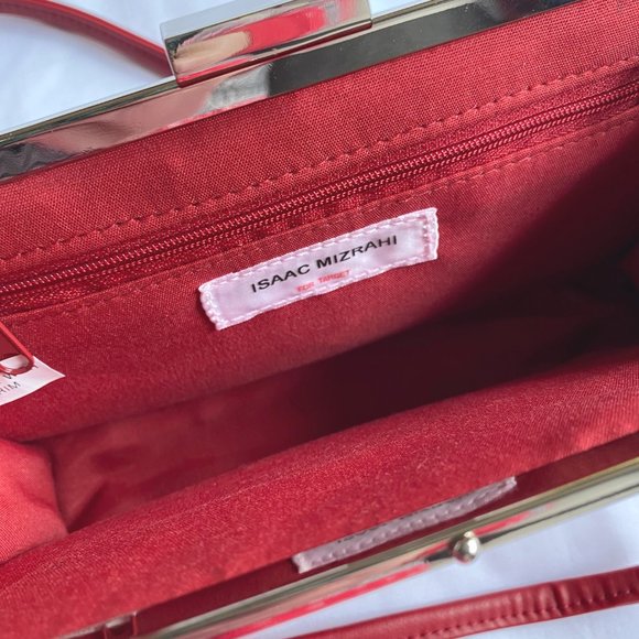 New Vintage Isaac Mizrahi for Target Red Leather Clutch - Picture 3 of 5